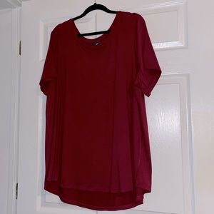 red short sleeve shirt